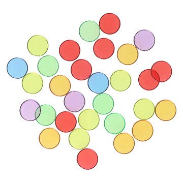 Colored Transparent Chips - 100 pcs.