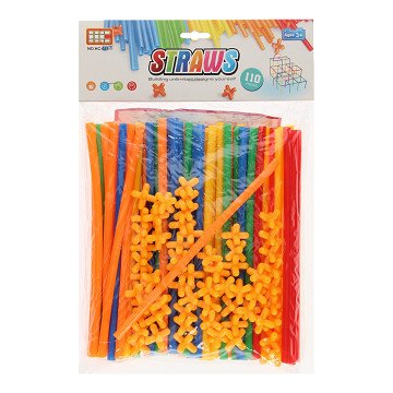 Construction Straws in Bag, 110pcs