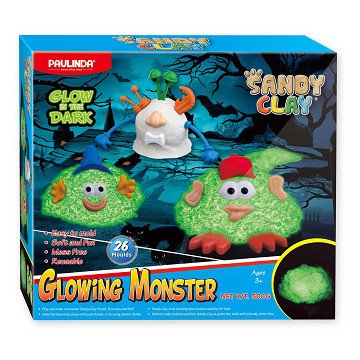 Glow in the Dark Play Sand Glowing Monsters, 500gr.