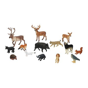 Mojo European Wild Animals School Kit, 14 pcs.