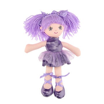 Stoffpuppe Mädchen, 30cm - Lila