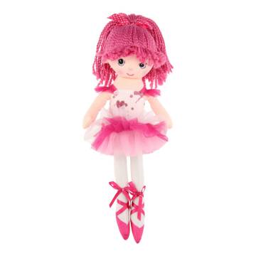 Rag doll Ballerina, 40cm - Pink
