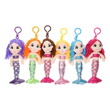 Keychain Mermaid Rag Doll, 21cm