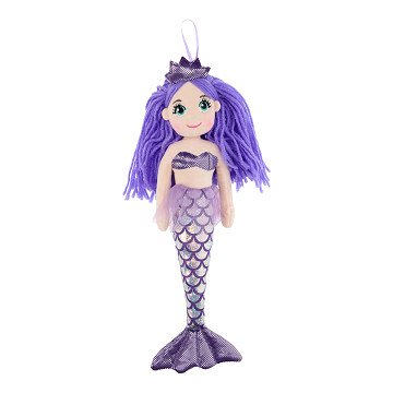 Stoffpuppe Meerjungfrau, 35 cm – Lila