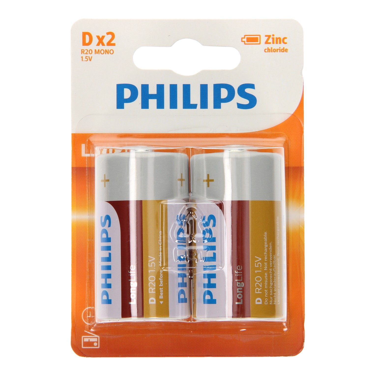 stoomboot markt Perfect Philips Longlife Battery Zinc D / R20, 2pcs. | Thimble Toys