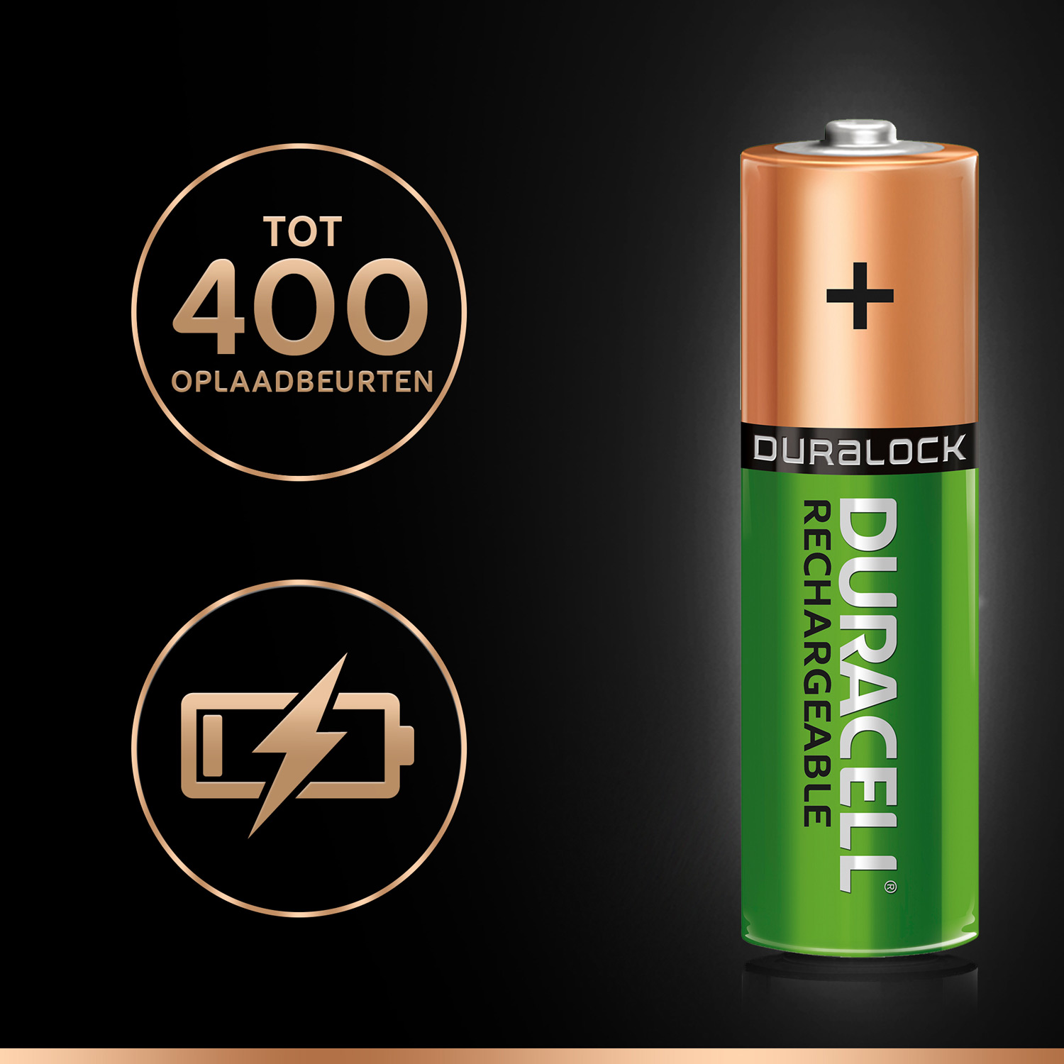 Rechargeable Batteries Duracell Rechargeable NimH Stay Charged AA/HR6  2500mAh, 4 pcs.