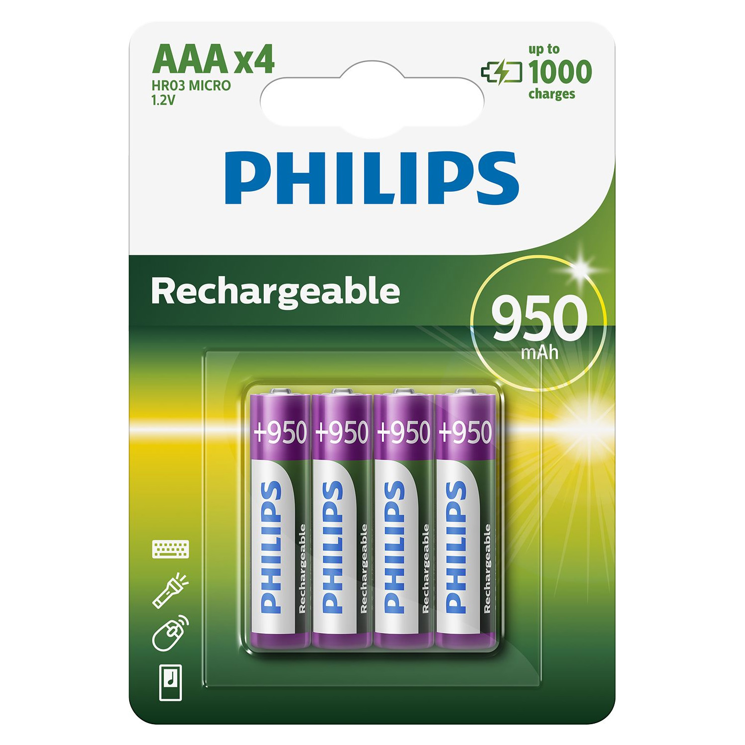 VARTA Ready2Use Rechargeable Micro Ni-Mh AAA Batteries 1000 mAh Pack of 4