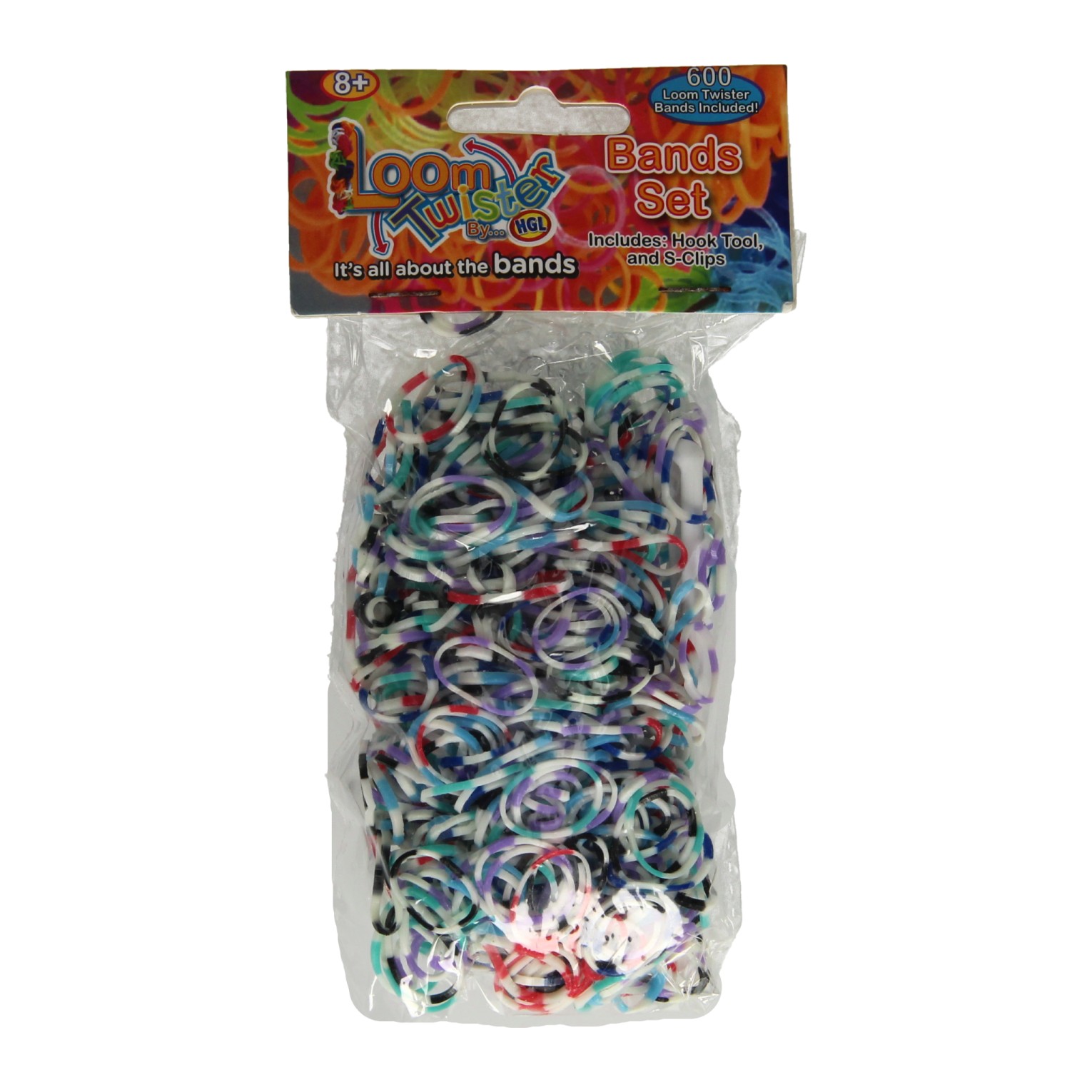 RAINBOW LOOM MIXED COLOR BANDS, 600/PACK