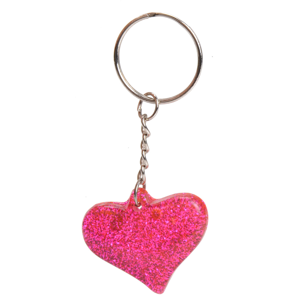 Kreunt fout Trappenhuis Key Ring-Glitter Heart | Thimble Toys