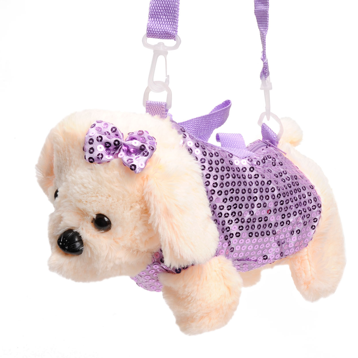 Amazon.com: Little Jupiter Plush Dog Pet Carrier Set with Purse with  Reversible Sequins & Charm - Labradoodle Stuffed Animal Puppy for Girls -  Stuffy - Toy for Kids Ages 3-4 - 5-6 –