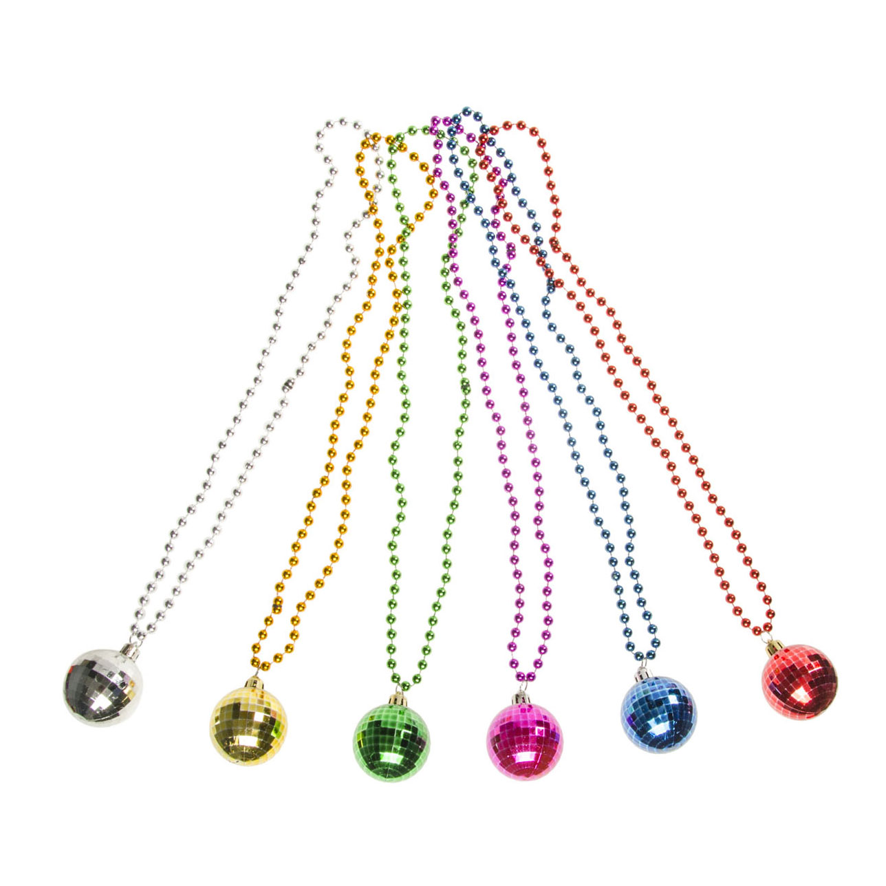 Amazon.com: Zugar Land 70s Disco Ball Necklace Assortment (2 Inch Discoball)  26