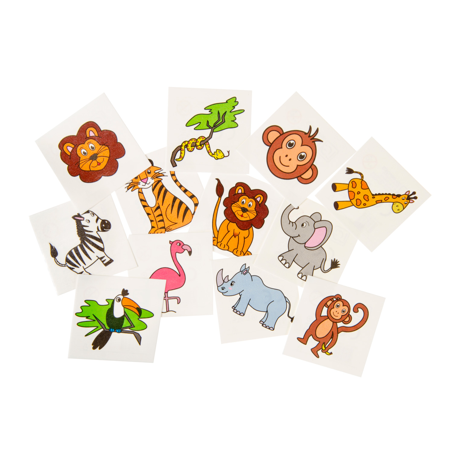 Wholesale Temporary Tattoos - Zoo Animals, Ages 3+, 1.5