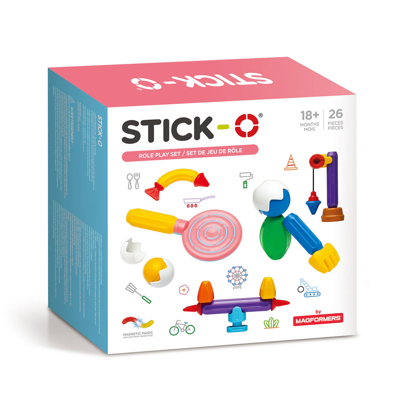 succes Distributie blok Stick-O Role Play Set, 26 pcs. | Thimble Toys