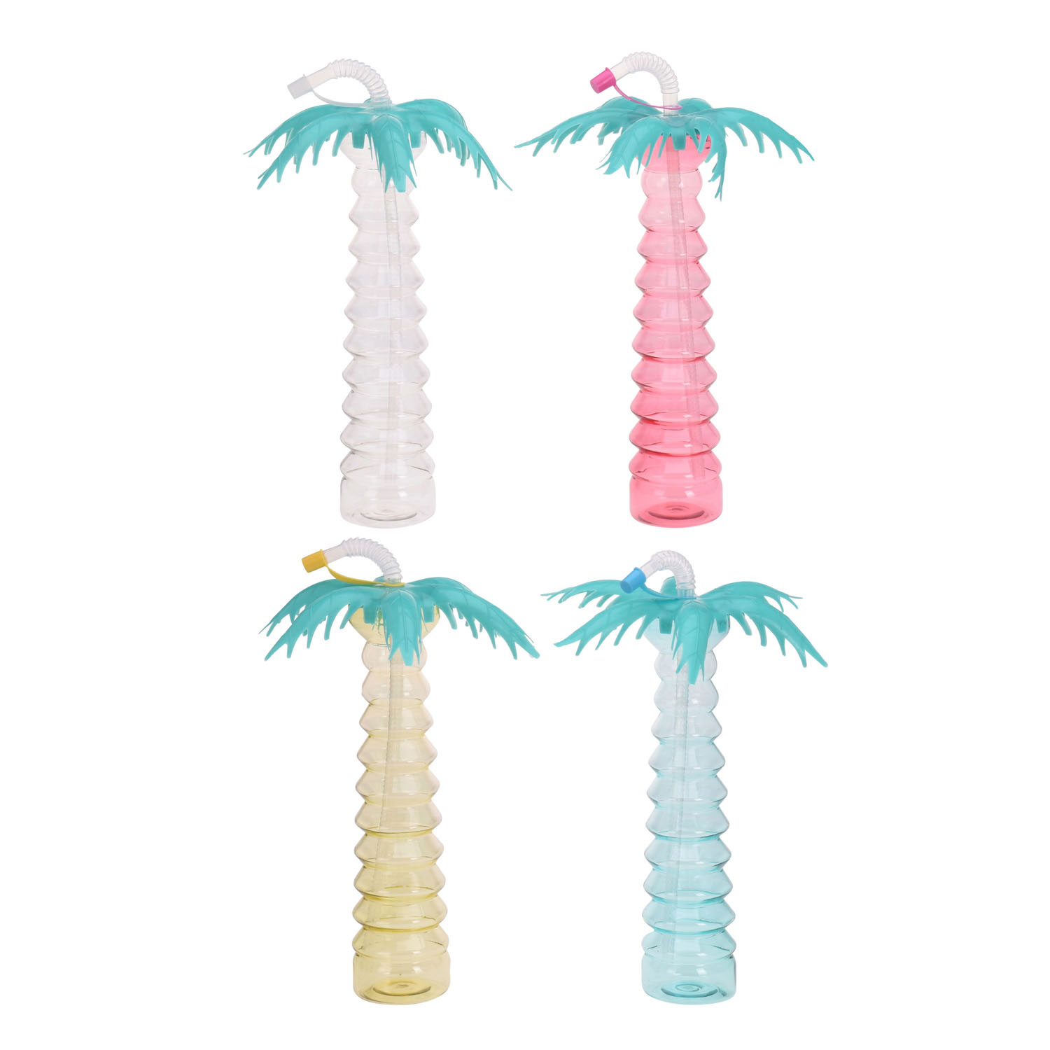 Meetbaar Een goede vriend klok Children&#39;s cup Palm tree with straw | Thimble Toys