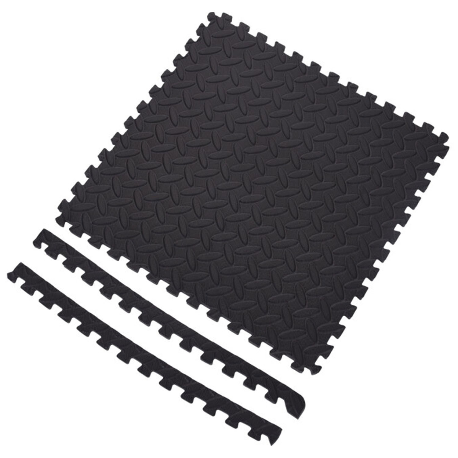 Underlay tiles Foam EVA with Anti-slip - Black, 6 pcs.