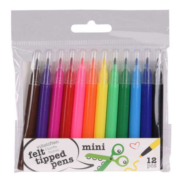12pcs Black Felt Tip Pens Drawing Pens Art Pens Fineliner Pens