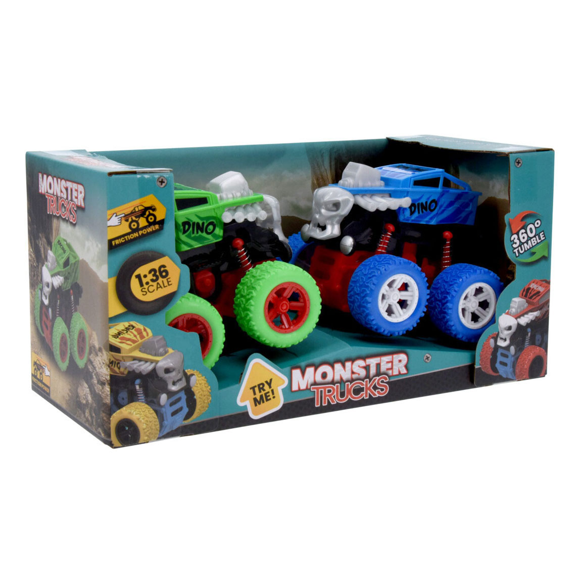Friction Monster Truck 360 Flip, 2pcs.