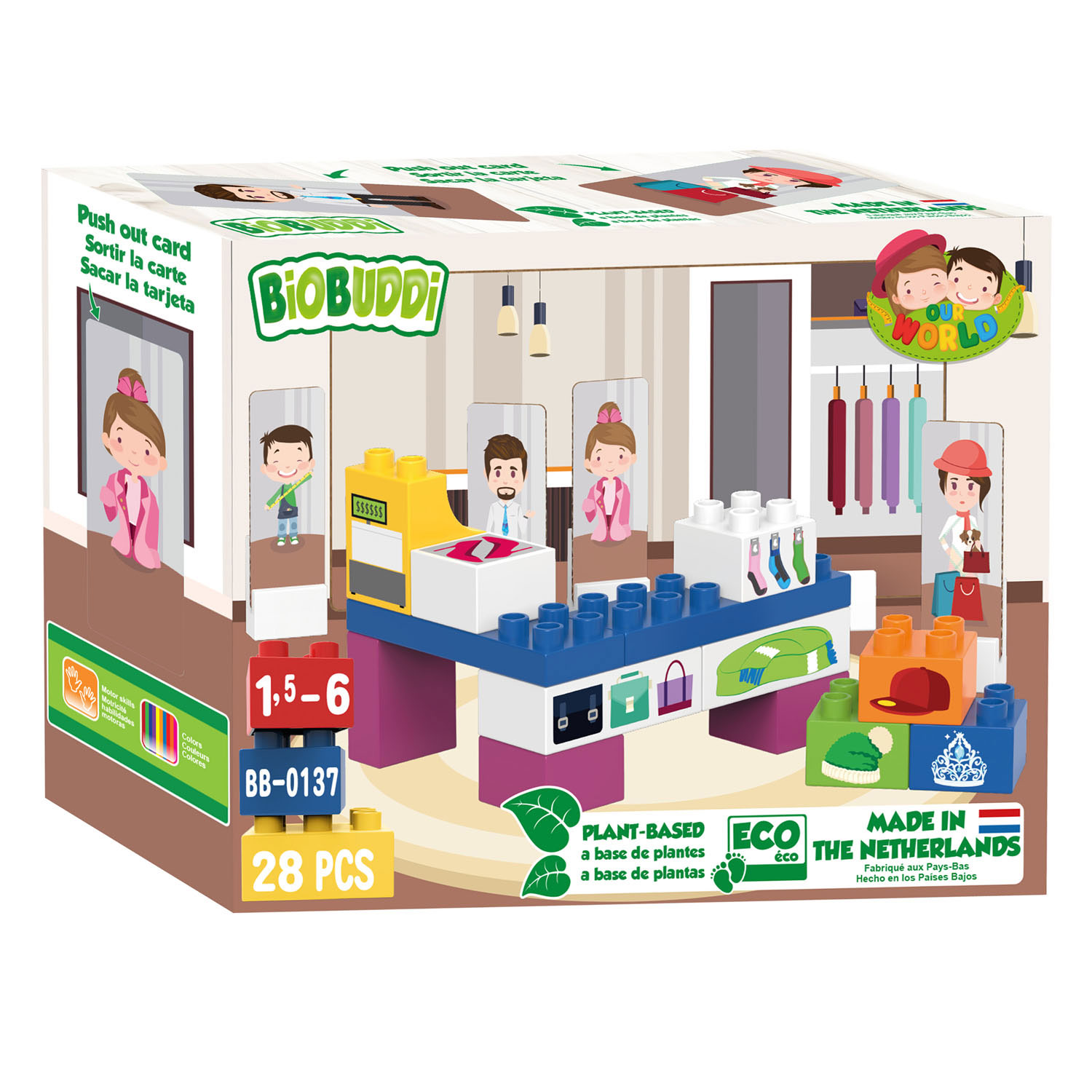 eten gips postkantoor BiOBUDDi Construction set Fashion Store, 28 pcs. | Thimble Toys