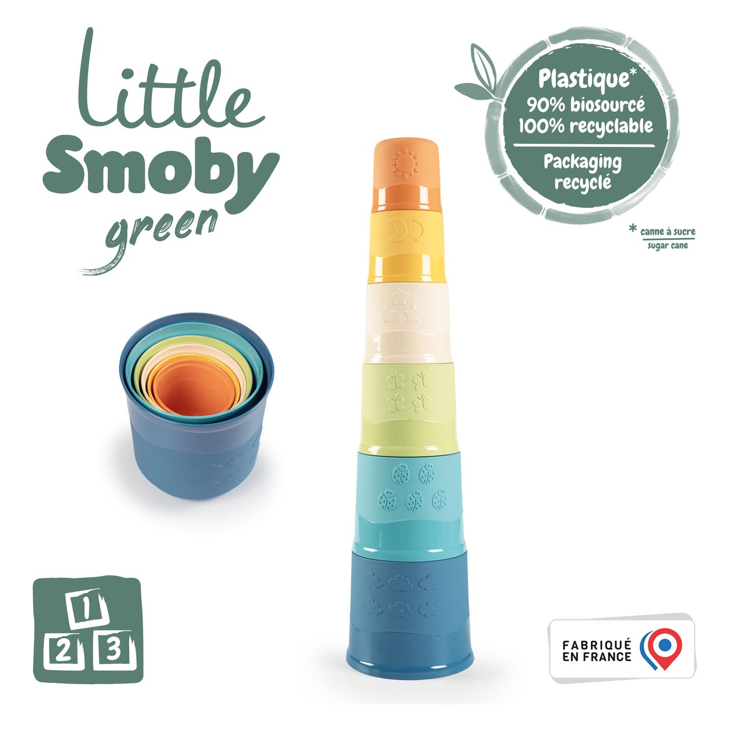 Smoby - Little Smoby Green - Stapeltoren NEW