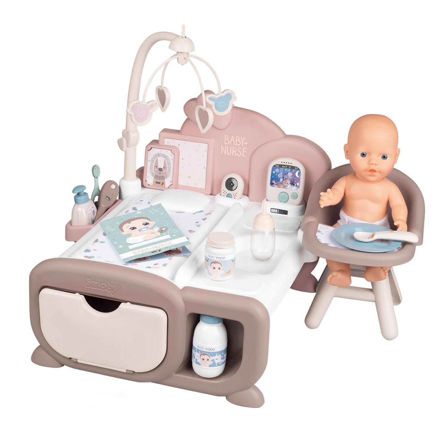 Smoby Baby Nurse Changing Table with Accessories, 20 pcs