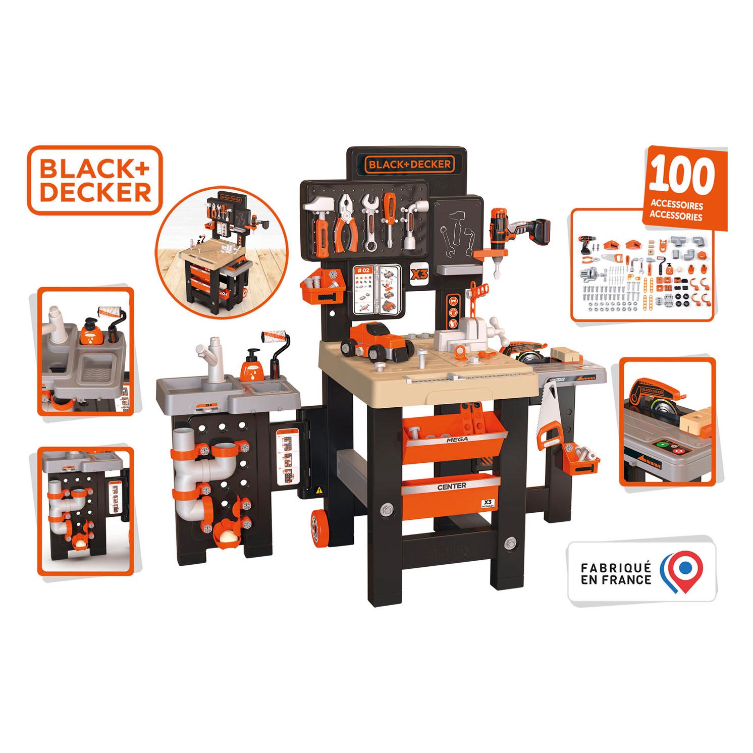 Smoby Black & Decker Workbench and Tool Centre