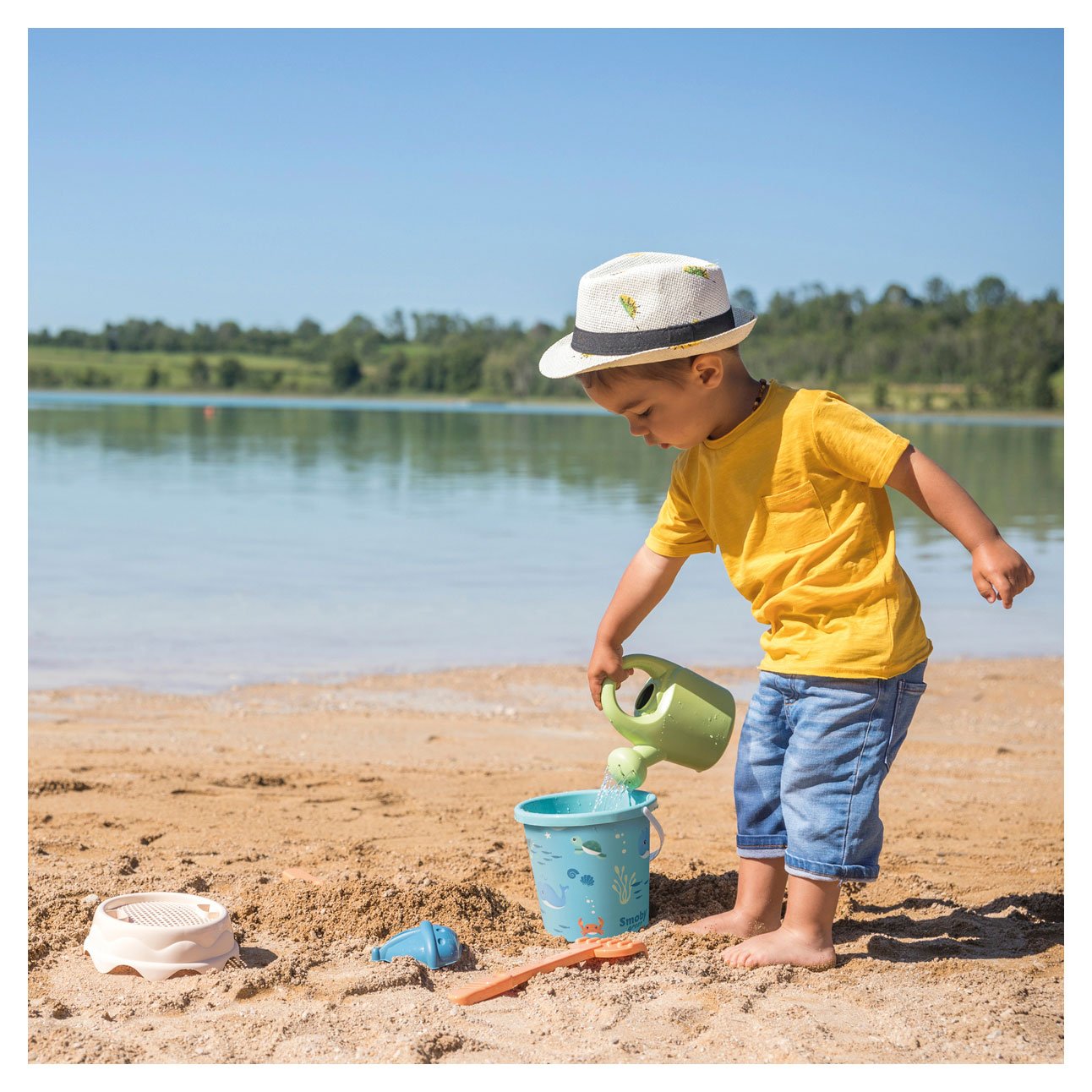 Smoby Peppa Pig beach bucket with watering can & 4-piece toy set