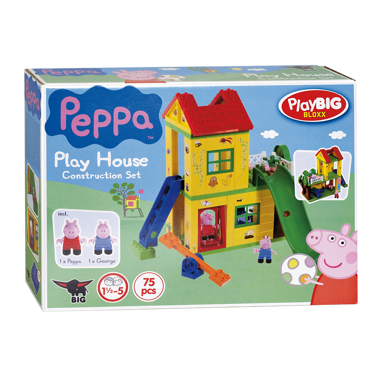 for children 18 months Construction Set PlayBIG "Play House" Peppa Pig 75 pcs 