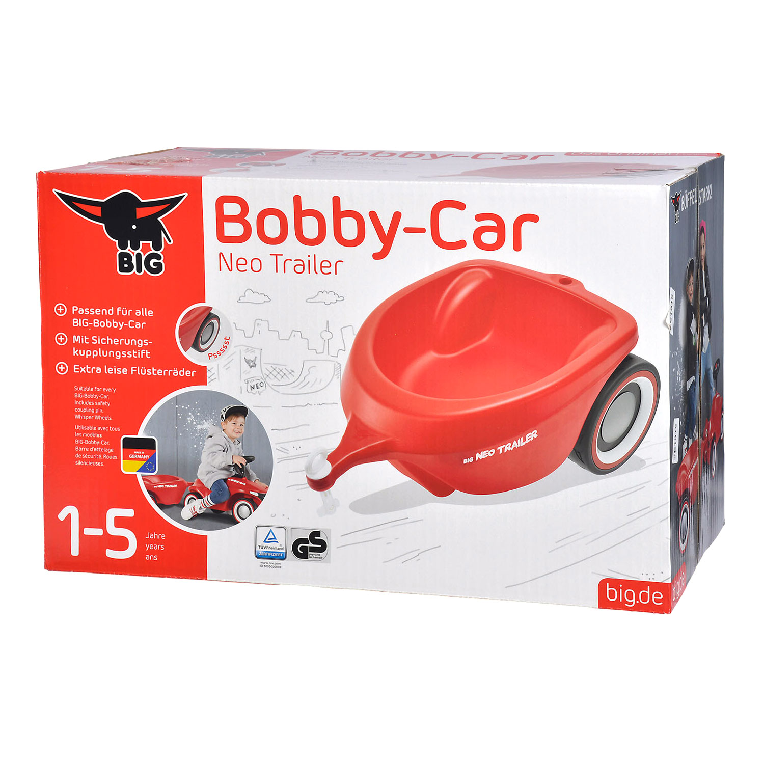 BIG Bobby Car Classic Anhänger Trailer rot 