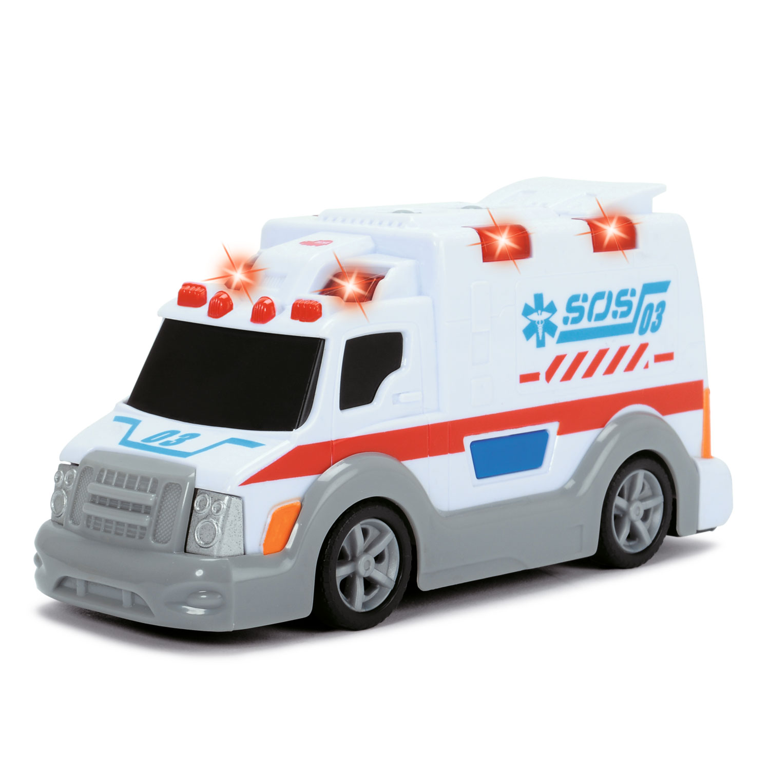 34 cm 1 18 Dickie Toys 203716011 Ambulance Van Ambulanza con Tetto Rimovibili
