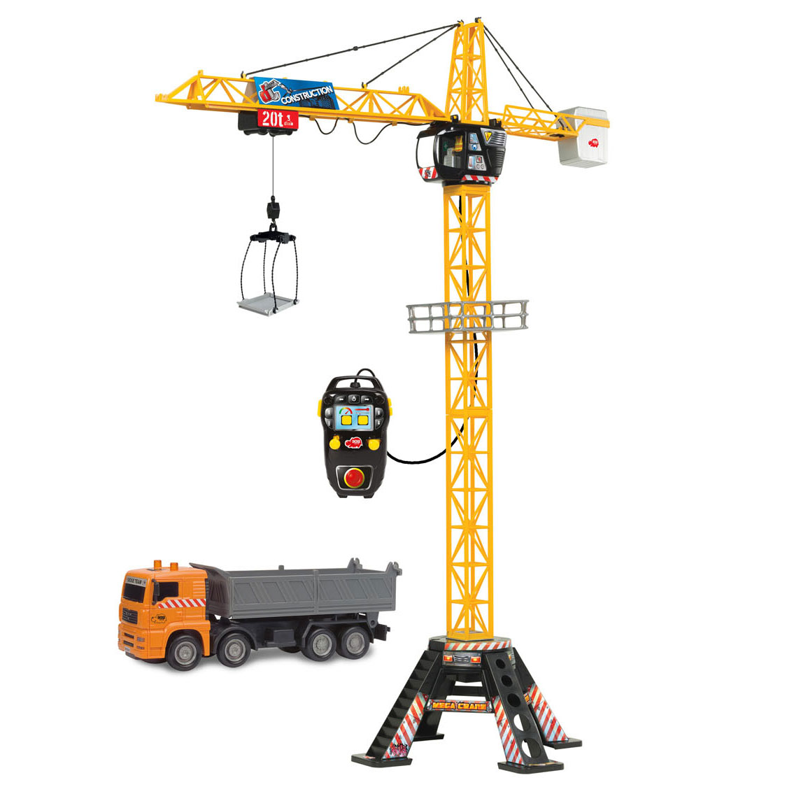 Stock Bureau - DICKIE Grue télécommandée Mega Crane 120 cm de haut