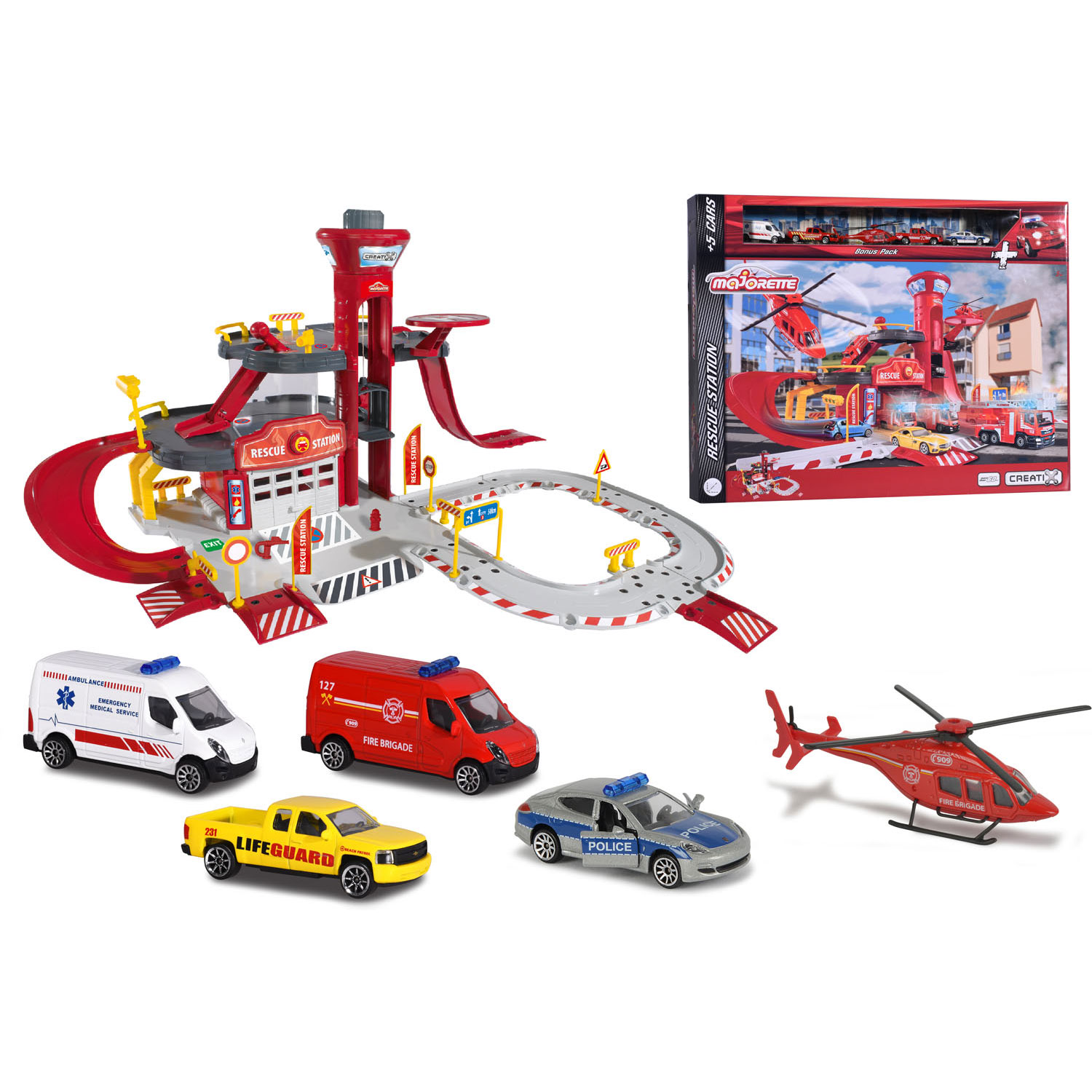 Majorette Creatix Rescue Center with Vehicles | Thimble Toys