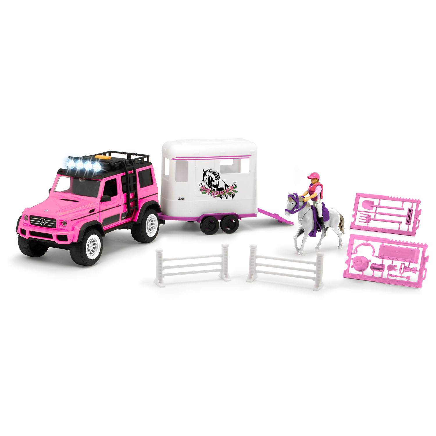 Bezit Norm Haas Dickie Playlife - Horse trailer Pink | Thimble Toys