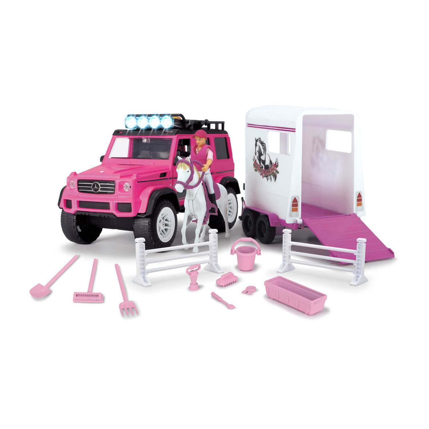 Beknopt Wanneer Regelmatigheid Dickie Playlife - Horse trailer Pink | Thimble Toys