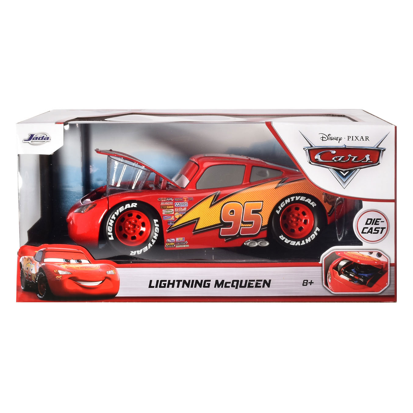 Lightning McQueen - Disney Cars Diecast 1:24 Scale Diecast Model by Jada  Toys
