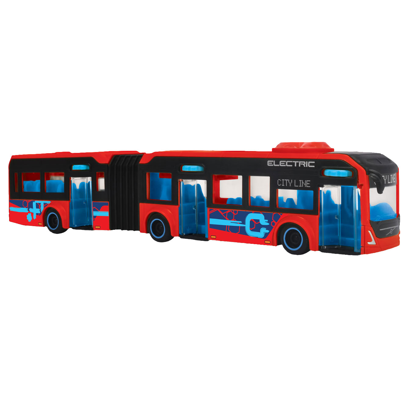 Dickie - Bus Volvo 7900 E - Véhicule Roue Libre 40cm - Jouet pour