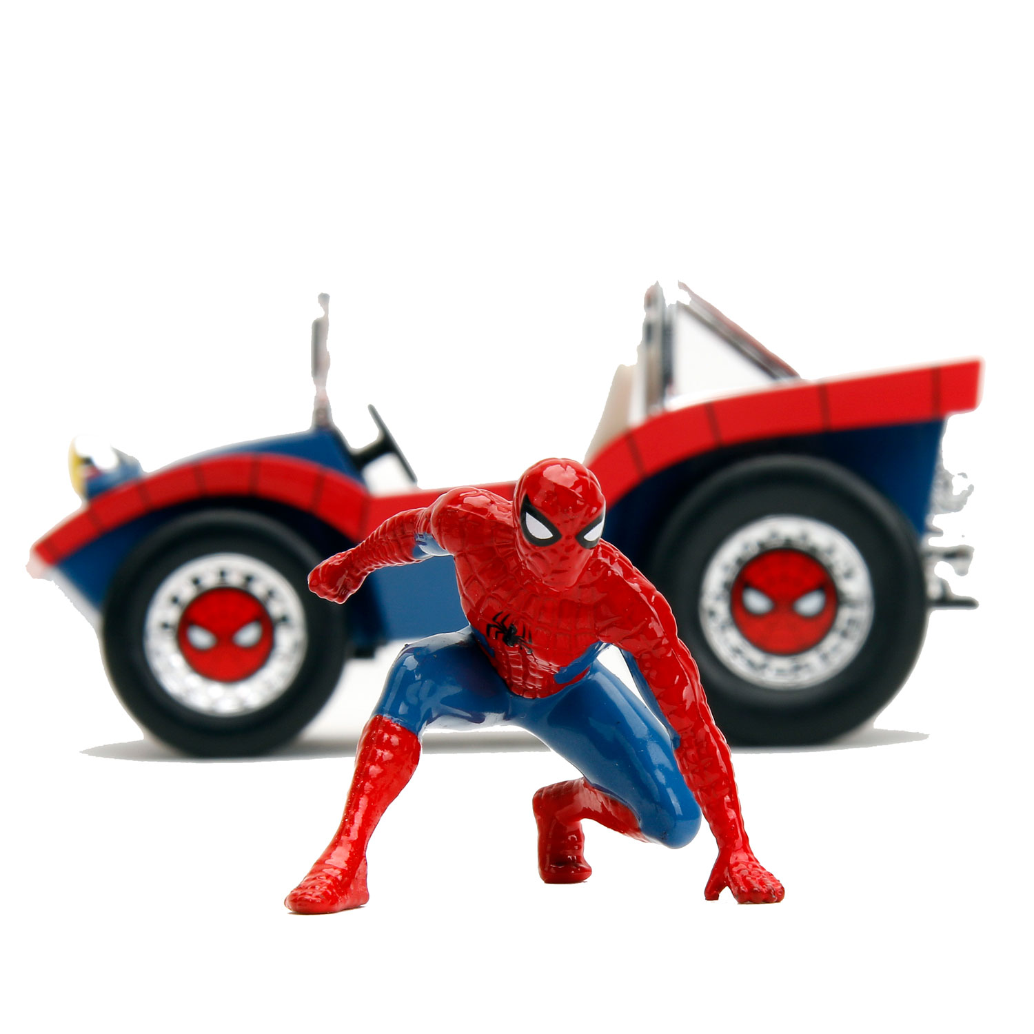 Spiderman - vehicule spider-mobile et figurine 15 cm, figurines