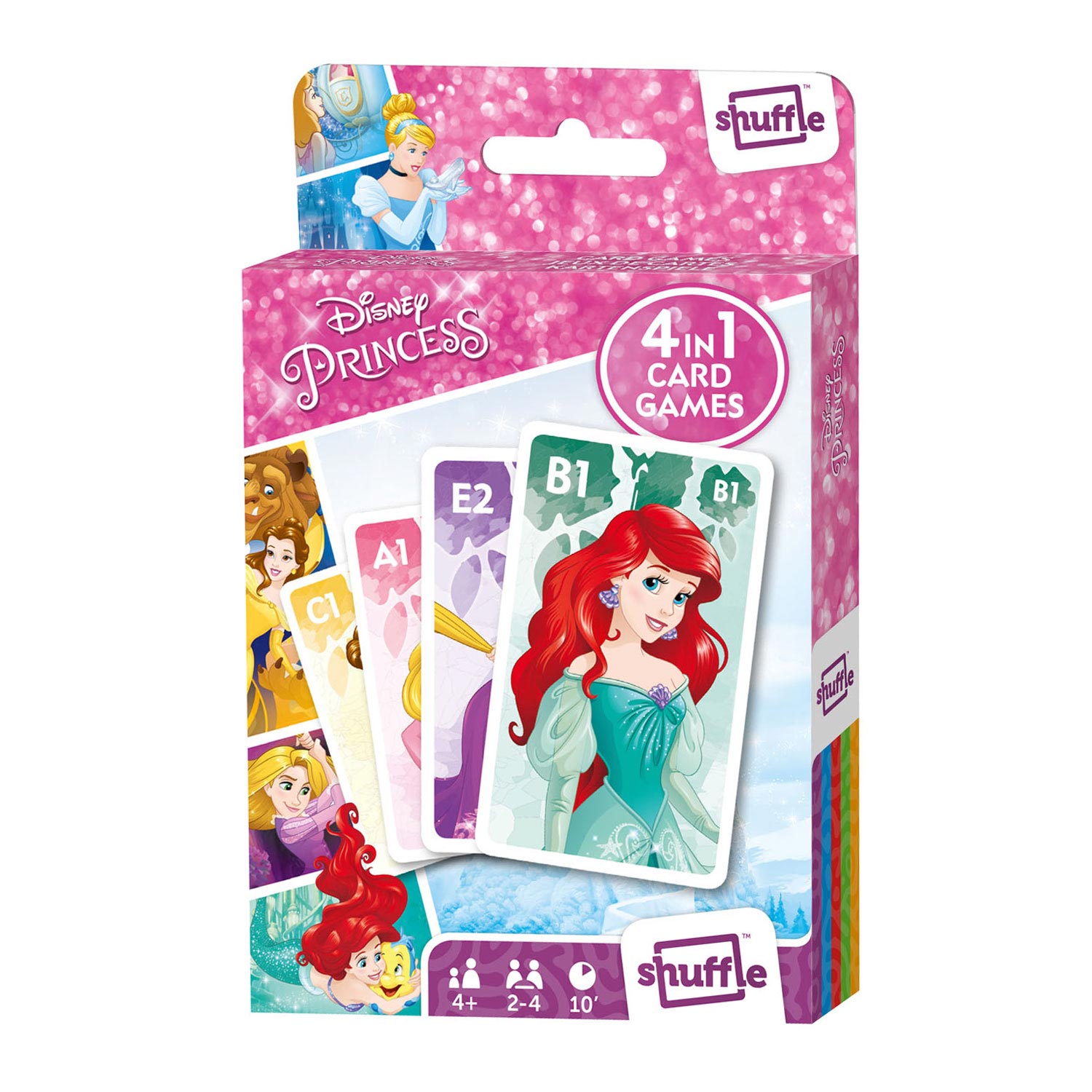 academisch Teken ondergoed Dinsney Princess 4in1 Shuffle Card game | Thimble Toys