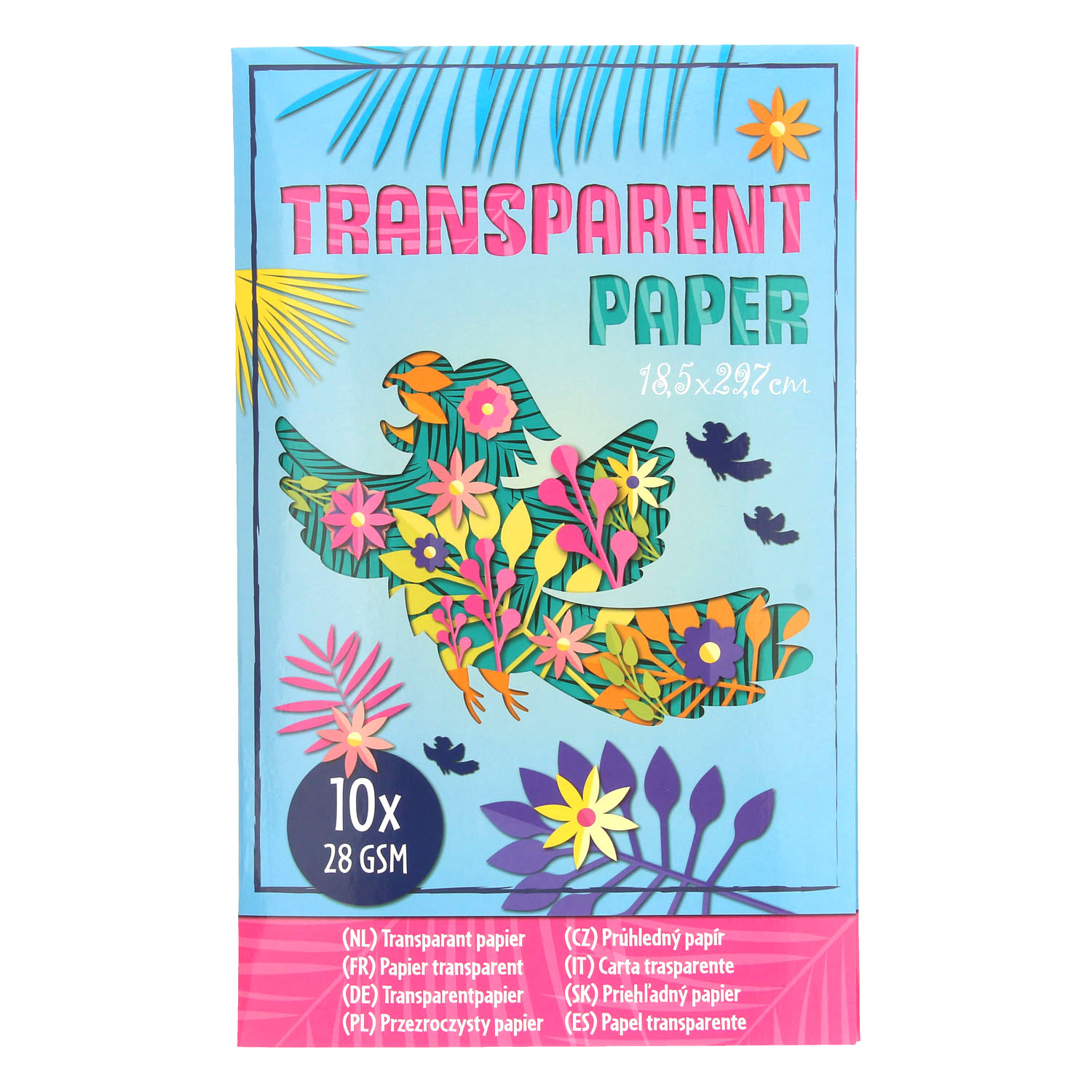blouse hoogtepunt Kwade trouw Transparant Papier Gekleurd, 10 vellen | Thimble Toys