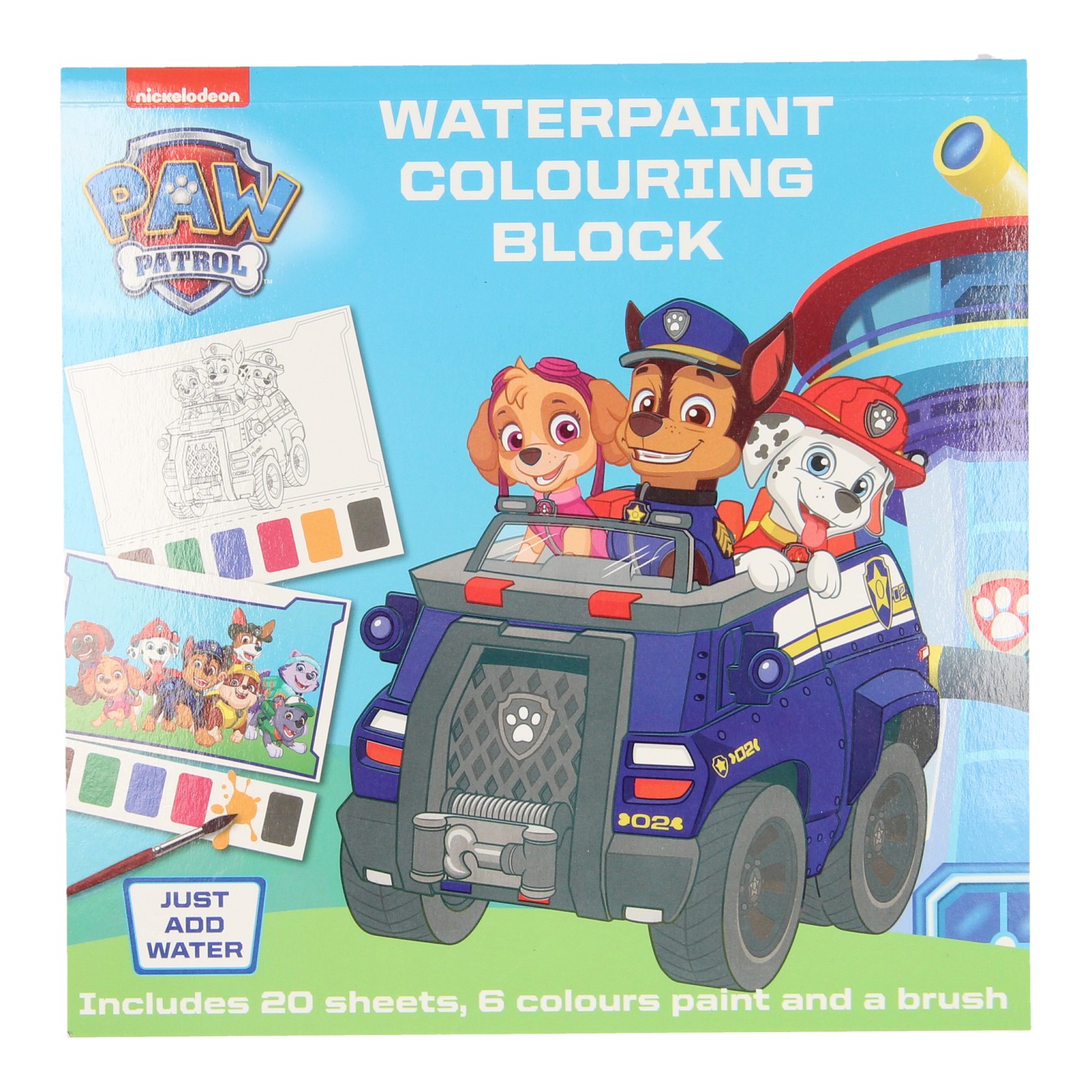 Pigment Kosten Zeemeeuw Watercolor Coloring Book PAW Patrol | Thimble Toys