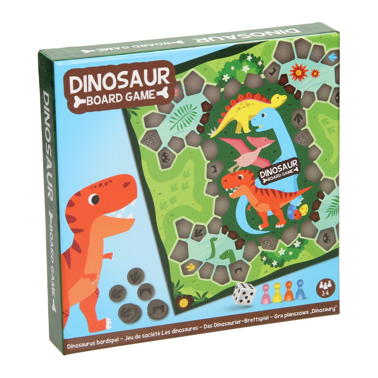 Vintage Dino Checkers Board Game 3d Dinosaur Children's 