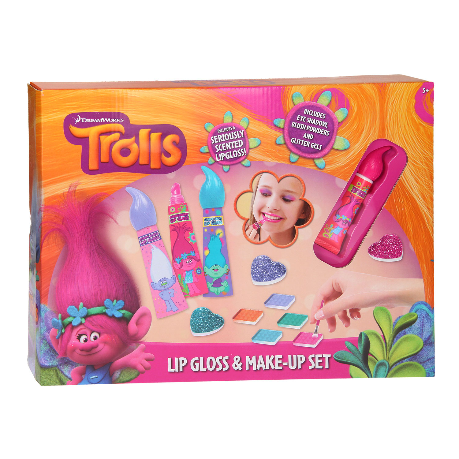 Trolls & Lip Gloss Makeup Set | Thimble Toys