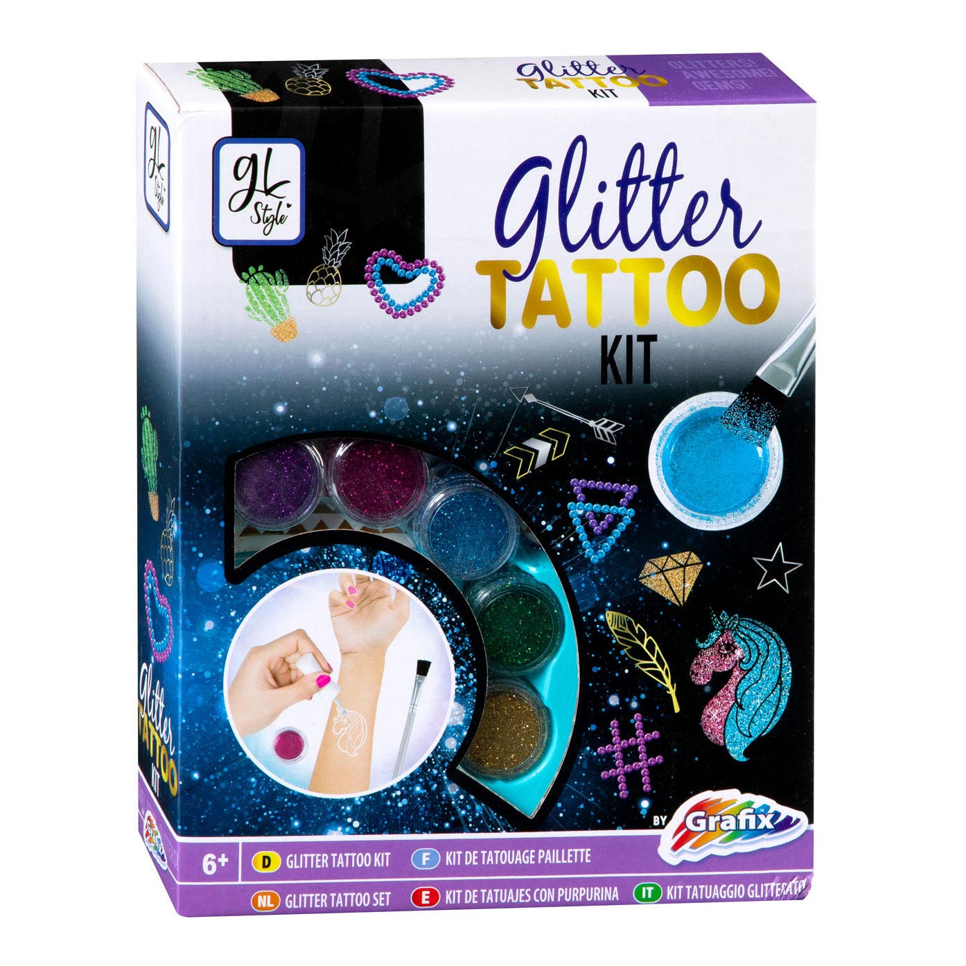 Glitter Lacquer Tattoo Kit, Toys \ Costumes and gadgets