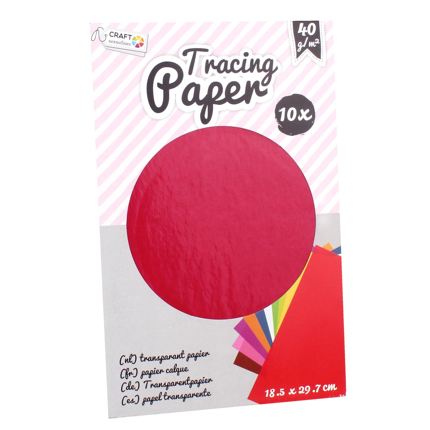 Nu al veiling Goedaardig Transparant Papier Gekleurd, 10 kleuren | Thimble Toys