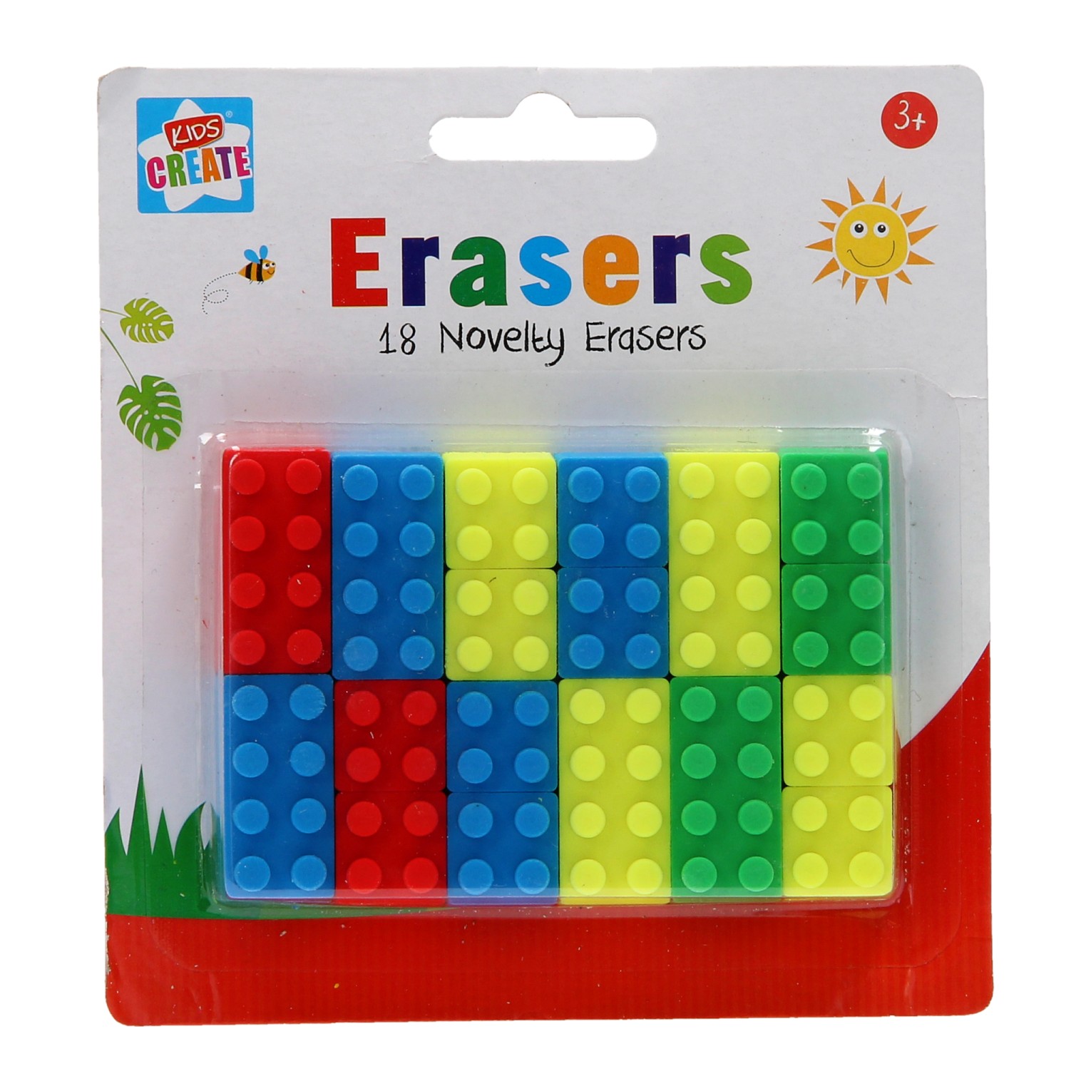 Novelty Erasers Brick Rubbers 18 School Rubbers Kids Erasers Brick Block Type