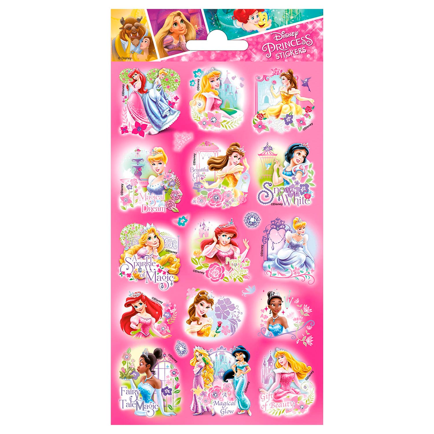 Sticker Sheet Disney Princess Thimble Toys