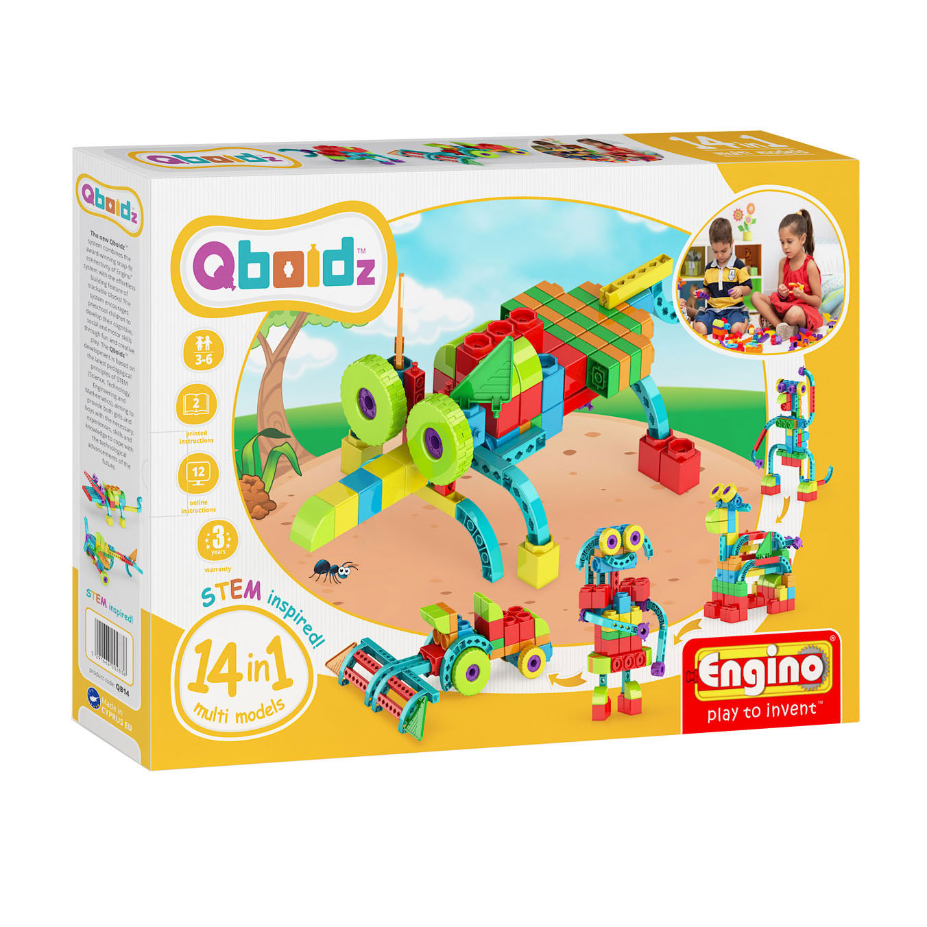 Engino Qboidz, 14in1 | Thimble Toys, image size:1352x1352