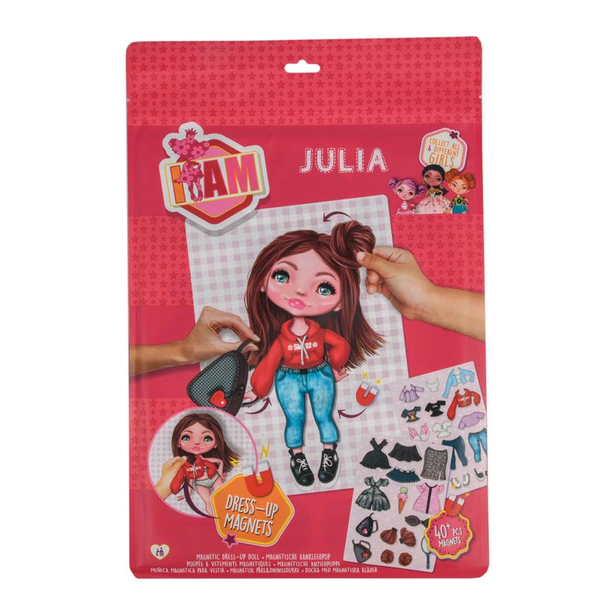 Julia Dress Up Set  Wooden Magnetic Doll