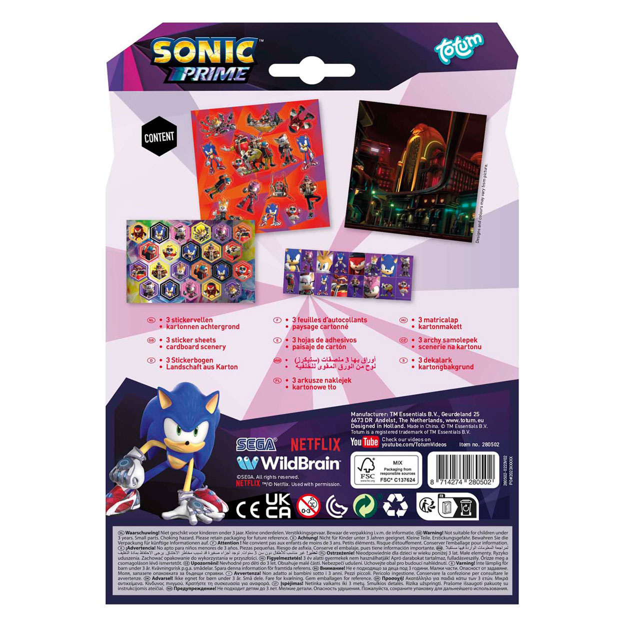 Sonic the Hedgehog Sticker Set 20 Pieces 