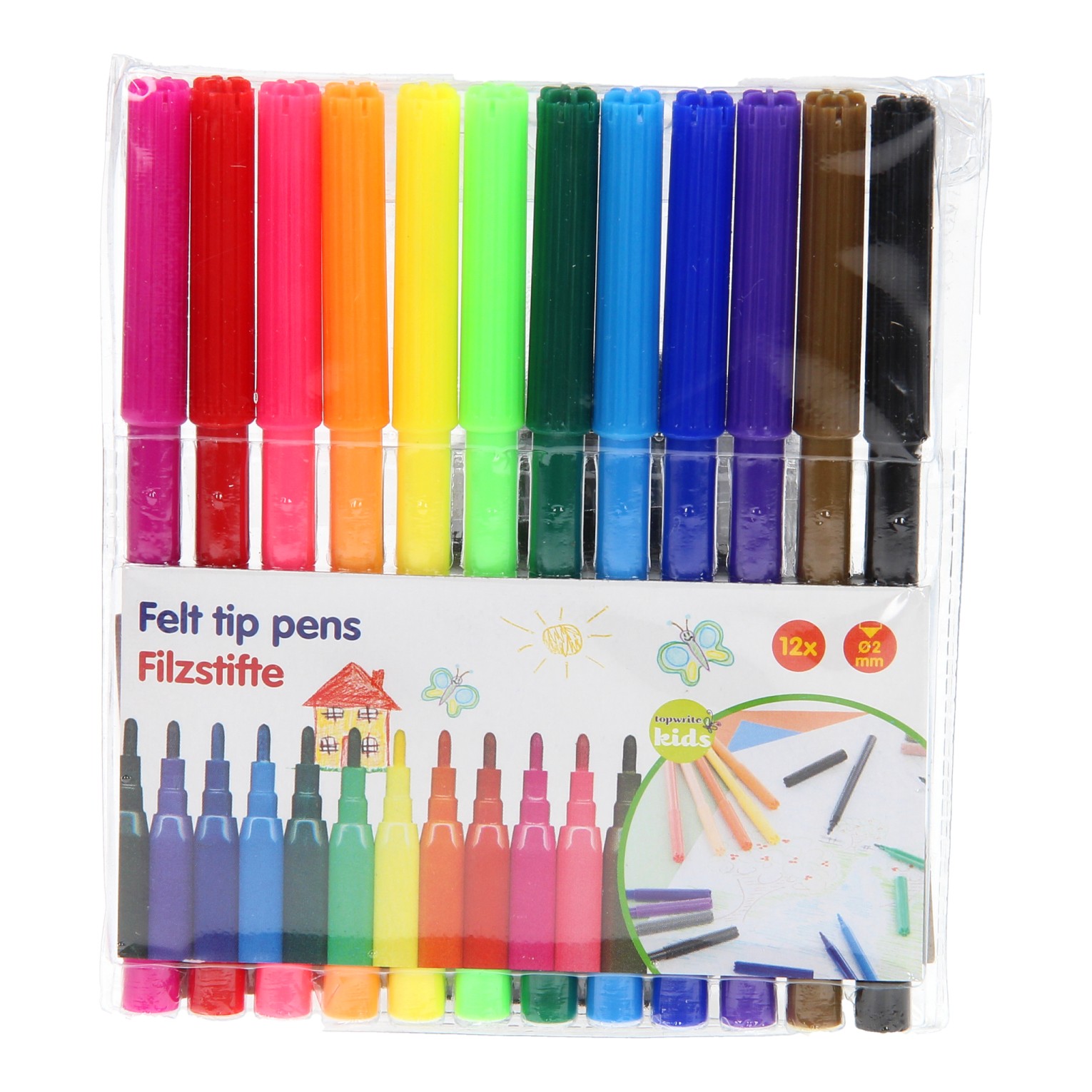 12 Dual Tip Felt Pens – Therapy Unboxed