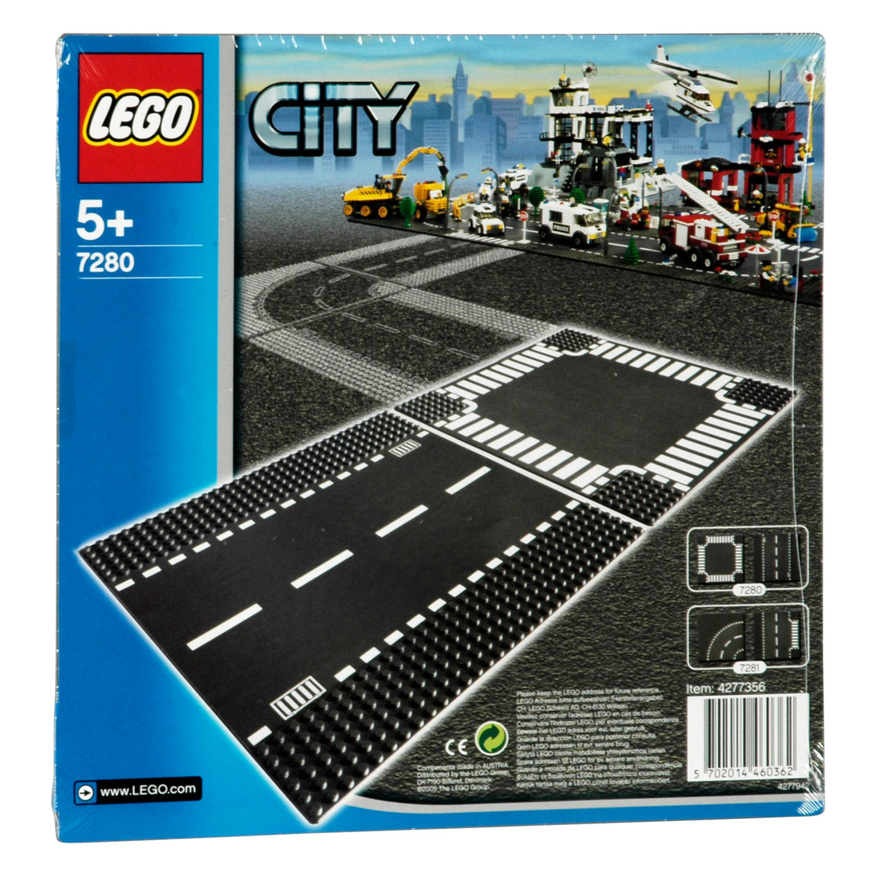 Lego Town City Supplemental Set 7280-1 Straight & Crossroad Plates 